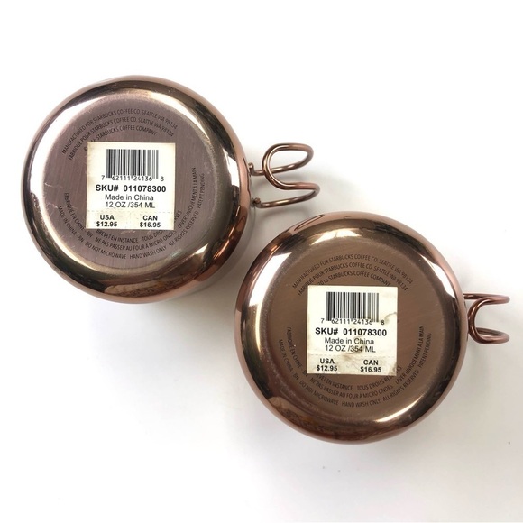 STARBUCKS copper camping cups - set of two NEW - Picture 7 of 8
